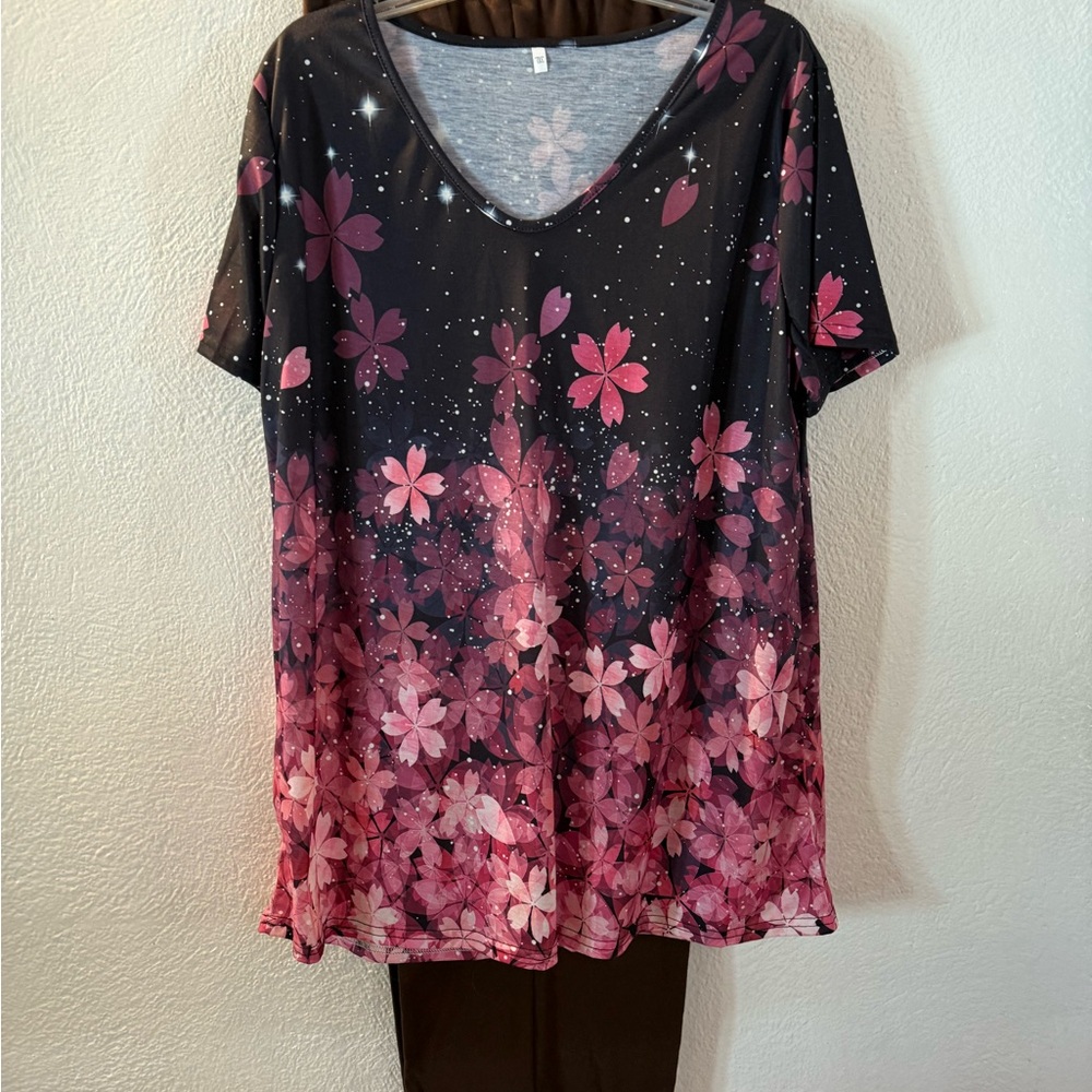 The Set includes a Beautiful Top and Brown Slack.